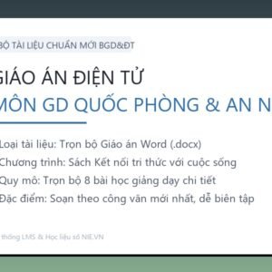 Trọn bộ Giáo án Giáo dục Quốc phòng và An ninh 11 - Kết nối tri thức (8 Bài Word)