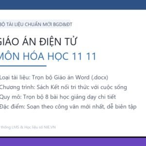 Trọn bộ Giáo án Hóa học 11 - Kết nối tri thức với cuộc sống (8 Bài Word)