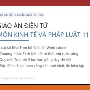 Trọn bộ Giáo án Kinh tế và Pháp luật 11 - Kết nối tri thức với cuộc sống (9 Bài Word)