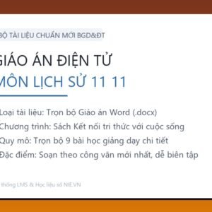 Trọn bộ Giáo án Lịch sử 11 - Kết nối tri thức với cuộc sống (9 Bài Word)