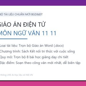Trọn bộ Giáo án Ngữ văn 11 - Kết nối tri thức với cuộc sống (8 Bài Word)