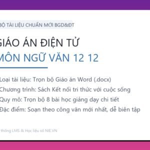 Trọn bộ Giáo án Ngữ văn 12 - Kết nối tri thức với cuộc sống (8 Bài Word)