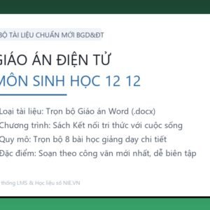 Trọn bộ Giáo án Sinh học 12 - Kết nối tri thức với cuộc sống (8 Bài Word)