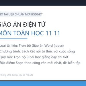 Trọn bộ Giáo án Toán học 11 - Kết nối tri thức với cuộc sống (9 Bài Word)