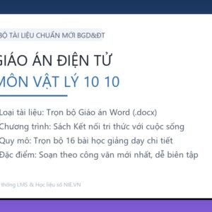 Trọn bộ Giáo án Vật lý 10 - Kết nối tri thức với cuộc sống (16 Bài Word)