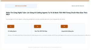 Điểm Tin Công Nghệ Tuần: Làn Sóng AI Coding Agents Tự Trị & Bước Tiến Mới Trong Chuẩn Hóa Giao Thức MCP