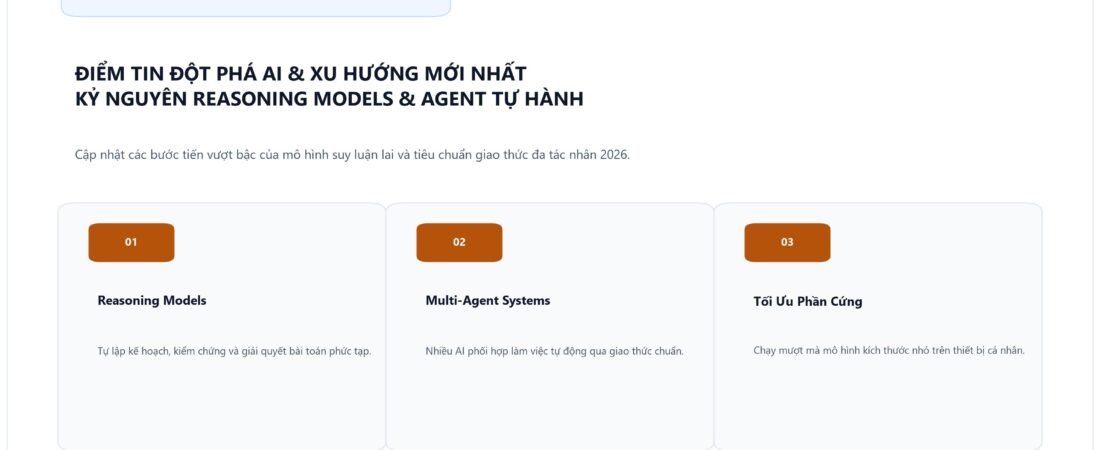 Điểm Tin Đột Phá AI & Xu Hướng Công Nghệ Mới Nhất: Kỷ Nguyên Reasoning Models Và Làn Sóng Tác Nhân Tự Hành