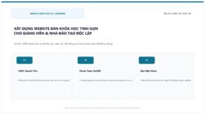 Xây Dựng Cổng Thông Tin Trường Học & Nền Tảng Bán Khóa Học E-Learning Tinh Gọn Cho Nhà Đào Tạo Độc Lập