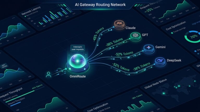Mô tả cơ chế định tuyến và nén token thông minh của OmniRoute