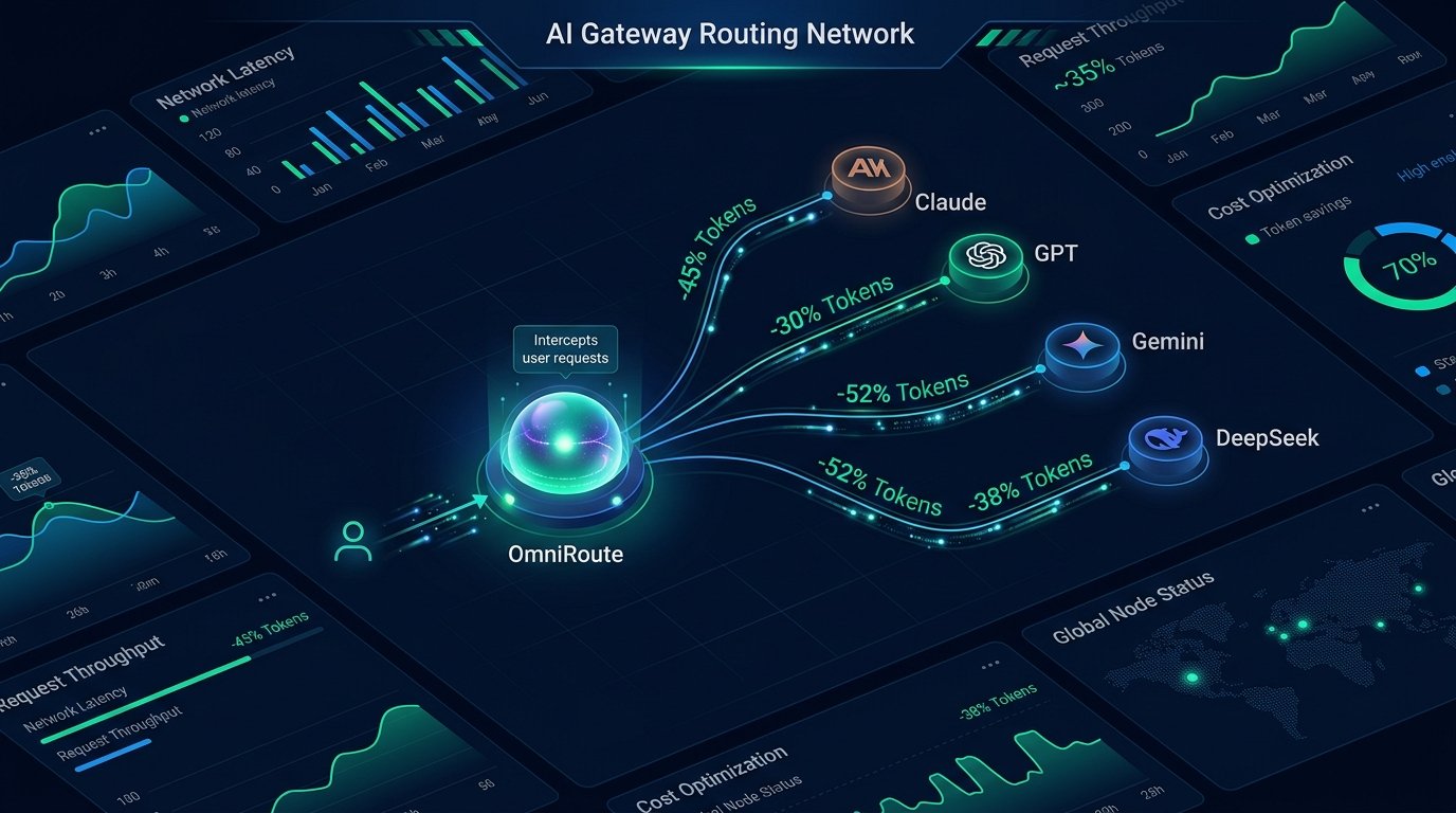 Mô tả cơ chế định tuyến và nén token thông minh của OmniRoute