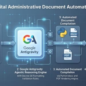 Sơ đồ quy trình tự động hóa văn bản hành chính với Google Antigravity