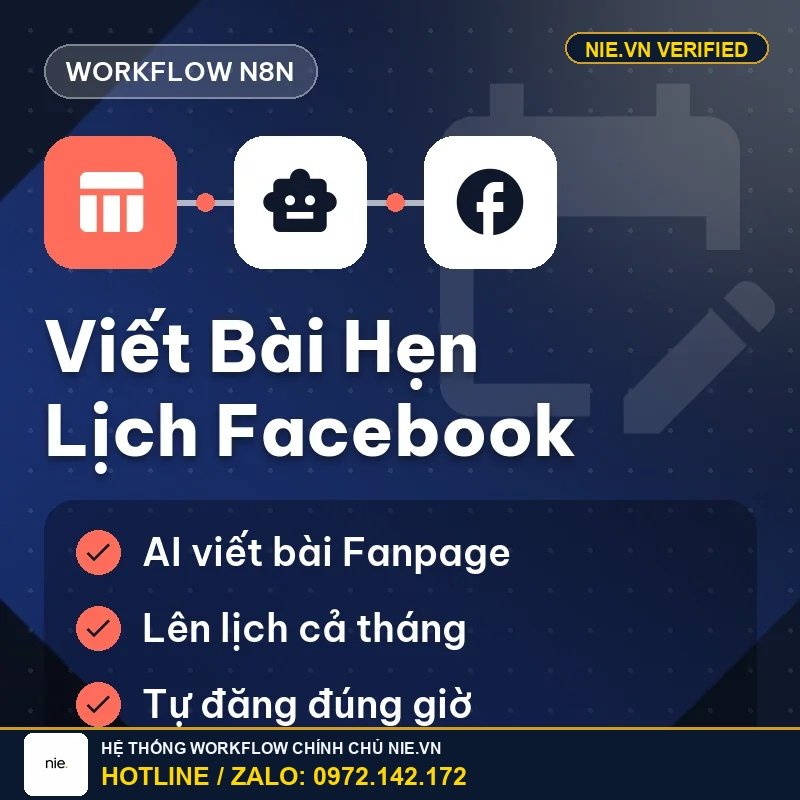 Workflow Tự Động Viết Bài Và Hẹn Lịch Đăng Lên Facebook N8N