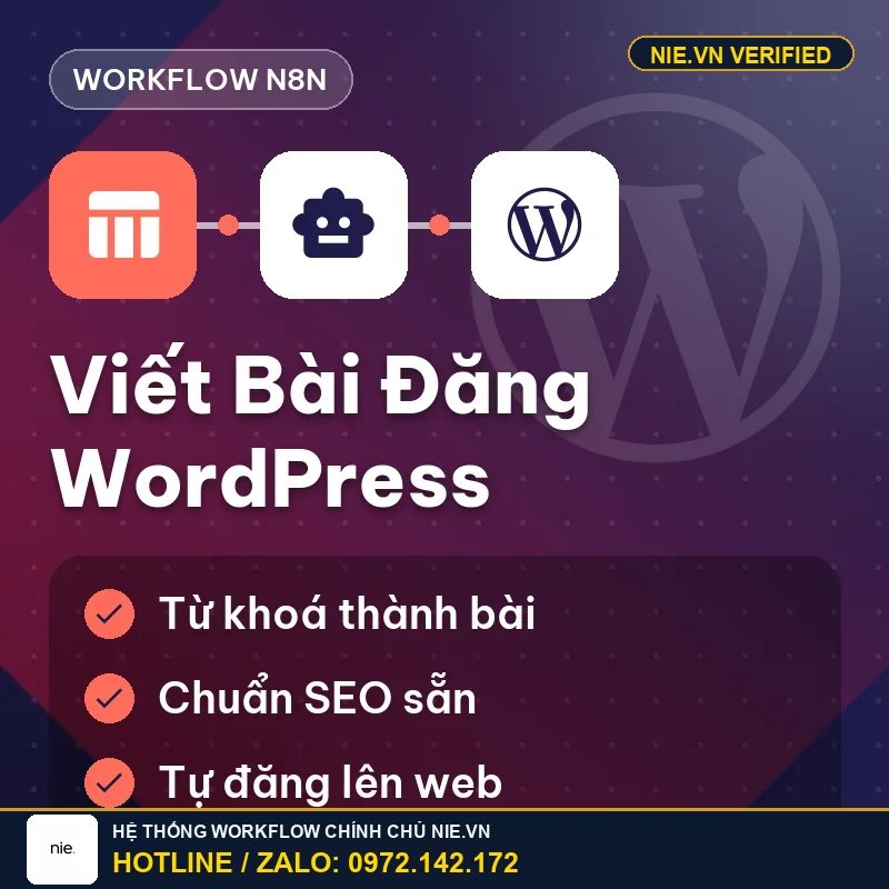 Workflow Tự Động Viết Bài Và Đăng Lên WordPress N8N