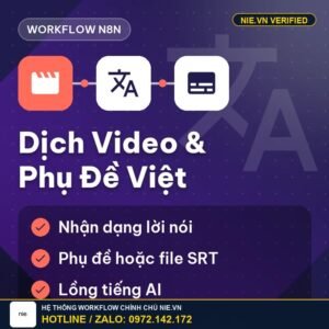 Workflow n8n — Dịch video, phụ đề tiếng Việt và lồng tiếng