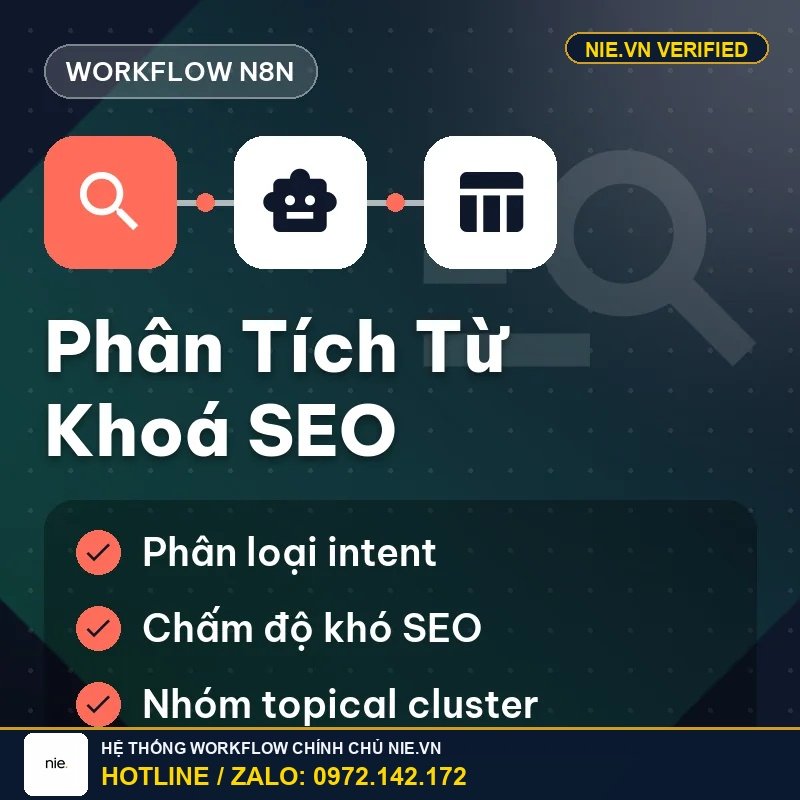 Workflow phân tích từ khóa SEO n8n